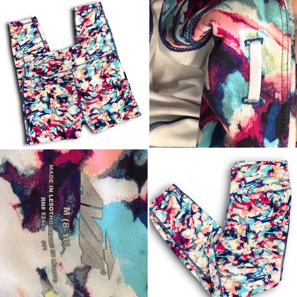 Avia new colorful slimming leggings pocket banded women's size medium - Picture 3 of 4